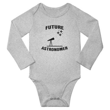 

Future Astronomer Cute Baby Long Sleeve Clothes Bodysuits Boy Girl Unisex (Gray 6-12M)