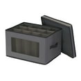 thumbnail image 3 of Household Essentials Stemware Storage Box, Windowed Storage with Lid, 12 Storage Compartments, Double Handles, Perfect for Storing Special Occasion Glassware, Gray, 3 of 7