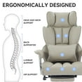 thumbnail image 6 of ATMILD 400 lbs Big and Tall Ergonomic PU Leather Office Chair with Footrest, Grey, 6 of 7