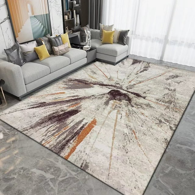 Contemporary Boho Rugs Splash Ink Abstract Printed Carpet Living Dining Room Large Area Rug Carpet Tapis 4.6 feet width by 6.6 feet length