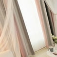 thumbnail image 2 of Braveheart Hollow Star Design Double Layer Window Curtain Gauze Light Transmitting Curtain Light Blocking Drape 1x2m Rod Type, 2 of 5