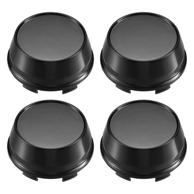 66mm 6 Clips Rueda Llanta Cubo Centrales Tapas Cubierta Negro - 4uds