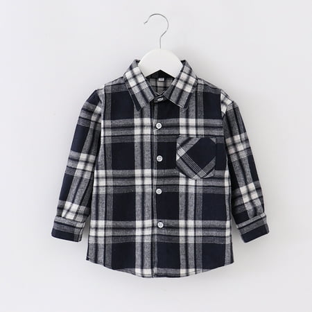 

Winter Coat Flannel Jacket Plaid Long Sleeve Lapel Button Down Shacket Girls Pockets Shirt Top Outwear