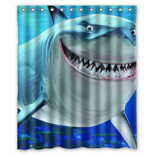 TOUXIHAA Finding Nemo Shark Cute Shower Curtain Bathroom Curtain Set with Hooks Size 60x72 inches
