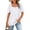 White, variant on Women Summer Square Neck T Shirts Short Sleeve Puff Sleeve Casual Loose Tops (2XL, Black)
