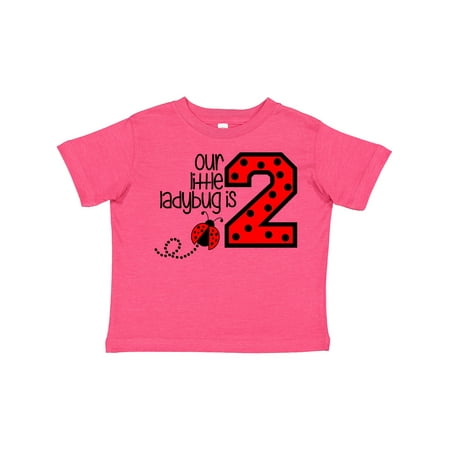 

Inktastic Our Little Ladybug is 2 Gift Toddler Boy or Toddler Girl T-Shirt