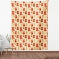 thumbnail image 3 of Ambesonne Kittens Fabric by the Yard Upholstery, Cats in Paprika Orange Tone, 2 Yards, Beige Multicolor, 3 of 4