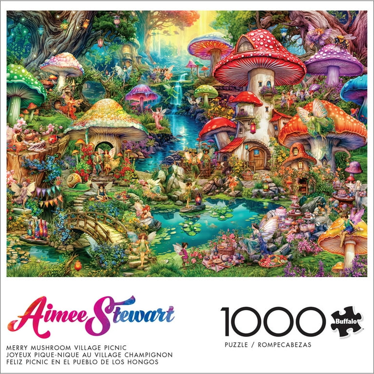 Buffalo Games, Jigsaw Puzzle, 1000-Piece Merry Mushroom Village