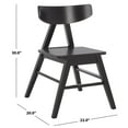 thumbnail image 4 of Safavieh Farrah Modern Wood Dining Side Chairs, Black (Set of 2), 4 of 8