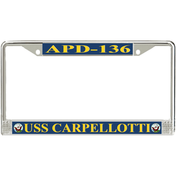 USS Carpellotti APD-136 License Plate Frame