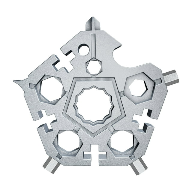 Llave inglesa 23 en 1 Copo de nieve Multiherramienta Pentagonal Copo de nieve Llave Multiherramienta Abrebotellas Destornillador Kit Herramienta de bricolaje manual Herramienta de aventura para viaje Irfora Llave inglesa