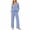 Dark Blue Grey Mel, variant on Women's Fleece 2-Piece Pajama Set Cozy Soft Loungewear Sleepwear For Women