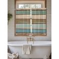 thumbnail image 7 of Tier Curtains 45 Inches Long, Green Blue Brown Farmhouse Window Treatment Curtain Drapes, Vintage Wood Small Curtain Drapes for Bathroom Laundry Room, 27.5"x45", 2 Panels, 7 of 7