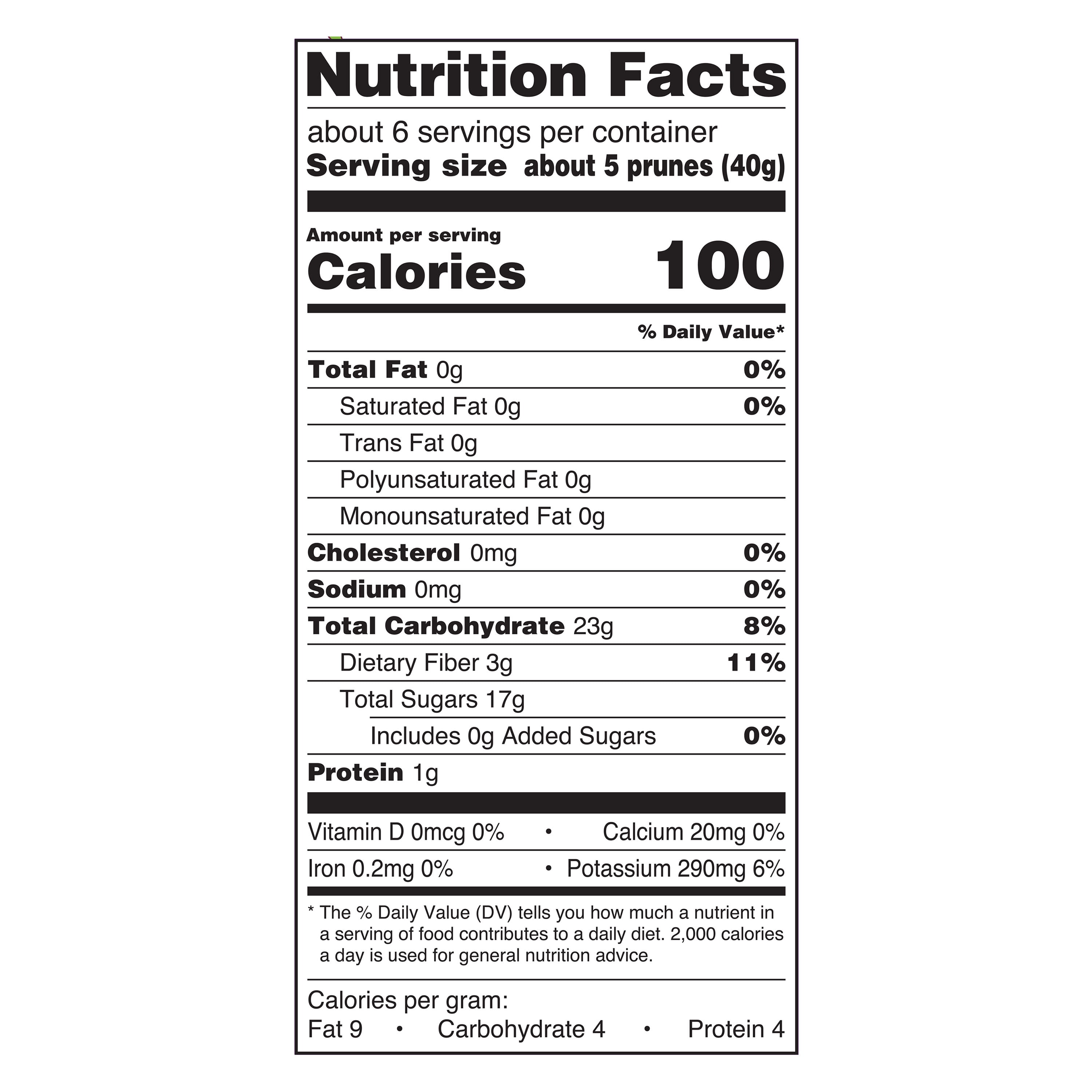 (4 pack) Great Value Pitted Prunes Reclosable Pouch, 8 oz (226g)
