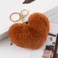 thumbnail image 2 of Twinkseal Keychain Decoration Plush Love Heart Keychain Soft Fluffy Lightweight Key Ring Holder for Girls Handbag Backpack Decoration Pendant Birthday Gift, 2 of 8