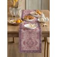 thumbnail image 3 of Red Floral Boho Table Runner 72 Inches Long,Vintage Ethnic Tribe Abstract Art Cotton Linen Table Runners Dresser Scarves,Decorative Fabric Tabletop Scarf Furniture Cover for Home Dinner Party 13"x72", 3 of 9