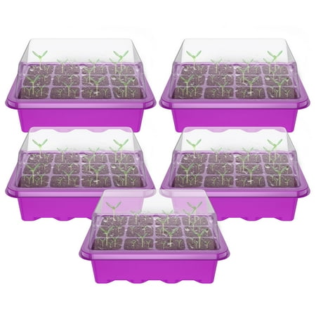 

12 Cells Seed Tray Seedling Starter Trays Garden Plant Grow Starting Germination Kit Nursery Pots