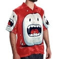 thumbnail image 2 of Tiny teeth Men's Casual Button Down Short Sleeve Printed Summer Beach Shirts, 2 of 6