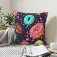 thumbnail image 6 of Kll Donuts1 Decorative Throw Pillow Covers Velvet Soft For Couch Sofa Bedroom Living Room Outdoor -16"X16", 6 of 8