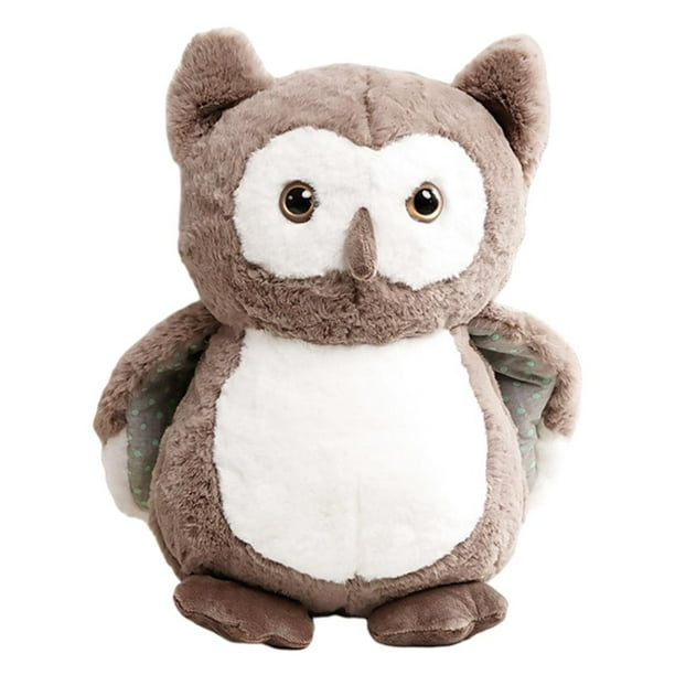 Figura de peluche de búho, juguete de peluche de búho suave y cómodo para niños, regalos para el hogar y el bebé 40cm gris oscuro