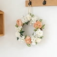 thumbnail image 2 of 16.54 Inch Artificial Daisy Wreath with Lavender Accents Rustic Floral Wreath for Front Door Wall Decor Spring Summer Home Wedding Farmhouse Decor, 2 of 6