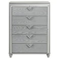 thumbnail image 3 of Coaster Veronica 5-drawer Wood Rectangular Bedroom Chest in Light Silver, 3 of 15