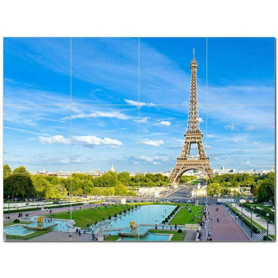 Famous Places Ceramic Tile Mural Kitchen Backsplash Bathroom Shower 404762-M43