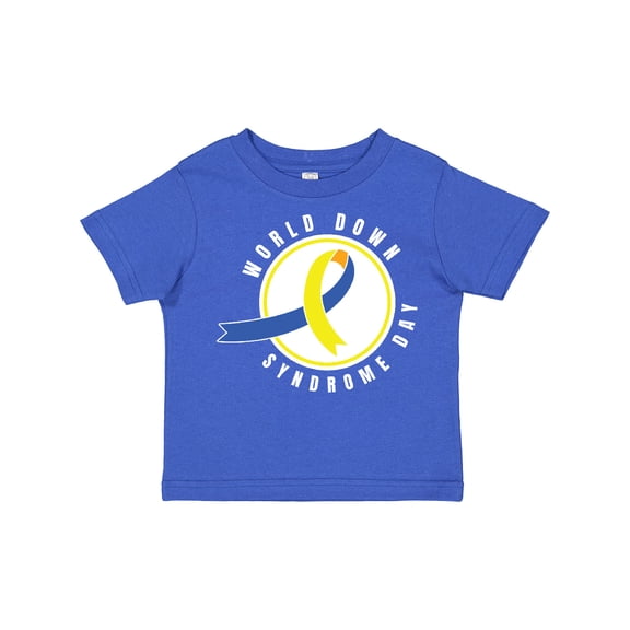 Inktastic World Down Syndrome Day with Yellow and Blue Ribbon Boys or Girls Toddler T-Shirt