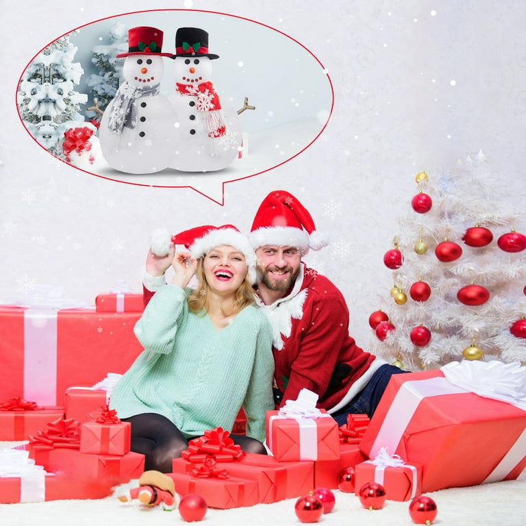 Snowman Decor Kit Outdoor Hat Scarf Set Winter Accessories Non-Woven Felt  Frosty Dress Up Supplies Holiday Yard Decoration Family Snow Day  Activity(Red) - Walmart.com