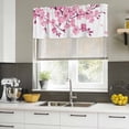 thumbnail image 5 of 2 Pack Valances for Windows, Pink Flowers Window Valances for Living Room/Bedroom/Bathroom, Pastoral Botanical Blossom Tree Branches Light Filtering Kitchen Curtain Valance 42"W x12" L, 5 of 9