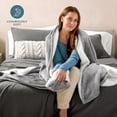 thumbnail image 4 of Bare Home Plush Sherpa Bed Blanket - Fluffy & Soft - Reversible - Lightweight - King, Light Gray, 4 of 10