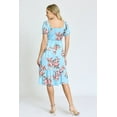 thumbnail image 4 of Spring Floral Square Neck Ruffle Hem Midi Dress | S-3X, 4 of 21