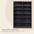 thumbnail image 5 of Concepts in Wood 12 Shelf Double Wide Wood Bookcase, 84 inch Tall - Espresso Finish, 5 of 7