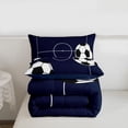 thumbnail image 5 of Erosebridal Football Games Twin Comforter Sets For Kids,Boys Sports Theme Bedding Set,Reversible navy blue,2pcs, 5 of 7