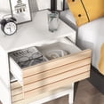 thumbnail image 3 of Tribesigns Nightstand with 2-Drawer, White Wood Nightstand，Industrial End Table with Storage, Bedroom Tall Night Stands Bedside Table, Modern Bedside Furniture with Metal Frame for Bedroom, 3 of 7