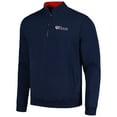 thumbnail image 2 of Men's Colosseum Navy Pennsylvania Quakers Tortugas Quarter-Zip Sweatshirt, 2 of 3