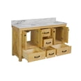 thumbnail image 4 of Tuscany 60" Double Bathroom Vanity with Driftwood Cabinet and Carrara Marble Top, 4 of 6