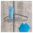 thumbnail image 2 of iDesign York Corner Shower Caddy, Rust-Resistant Steel Construction, Silver, 8" x 11" x 108", 2 of 7