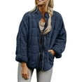 thumbnail image 2 of kamemir Women Jackets Casual Women's Cropped Jackets Lightweight Oversized Utility Anorak Coat(Navy,XXL), 2 of 5