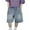 Blue, variant on ZACPNCV Teen Boys Baggy Denim Shorts Wide Leg Knee Length Cargo Jeans Pockets Hip Hop Skateboard Summer Shorts for Kids Blue 11-12 Years