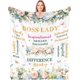 thumbnail image 1 of LHSHID Boss Gifts Boss Blanket Boss Gifts for Women Boss Lady Gifts from Employees Gifts for Female Boss Boss Birthday Christmas Retirement Appreciation Gifts boss Lady Flower Throw Blankets 40x50in, 1 of 5