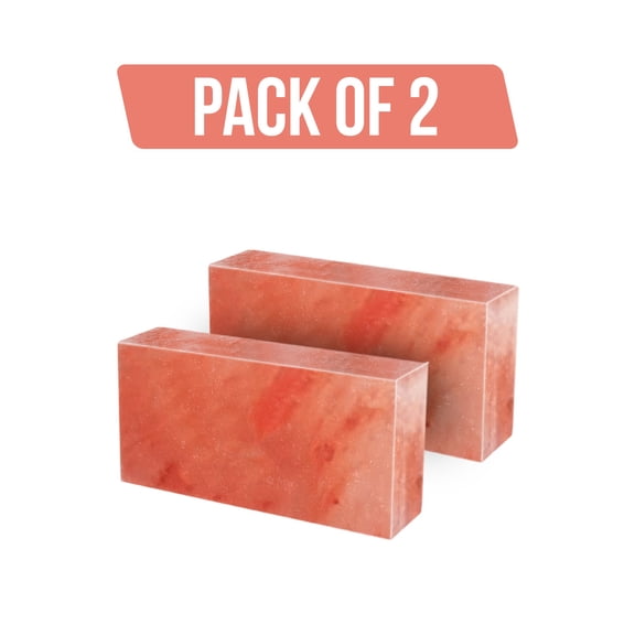 Pink Salt Wall Himalayan Salt Blocks 8x4x2 inches for Deer, Horses & Pets, pack of 2