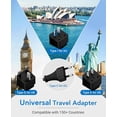 thumbnail image 2 of BESTEK 220V to 110V Travel Voltage Converter US to Europe International Universal Travel Adapter with 6A 4-Port USB Charging and UK/AU/US/EU Plug Adapter,Black, 2 of 9