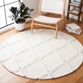 thumbnail image 2 of SAFAVIEH Casablanca Jaymz Diamond Area Rug, Ivory, 6' x 6' Round, 2 of 8