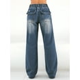 thumbnail image 3 of EMMIOL Women's Vintage Y2K Wide Leg Jeans 90s Baggy Boyfriend Style Denim Pants,Low Rise Loose Fit Jeans, 3 of 6