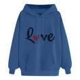thumbnail image 1 of WEAIXIMIUNG Chandails en Molleton pour Femmes 2024 Chandails en Molleton d'Automne pour Femmes Mode Imprimé Graphique Pull à Capuche Manches Longues Décontracté, 1 of 2