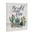 thumbnail image 2 of Stupell Industries Farmhouse Be Wild And Free Cactus Succulents Watercolor Canvas Art, 24 x 30, by Jo Moulton, 2 of 7