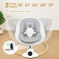 thumbnail image 3 of Baby Swing Rocker for Infants Toddler,Portable Electric Baby Swings with 5 Speed, 10 Lullabies, 5-Point Harness, Detachable Cushion & Canopy, Remote Control & Touch Panel,Beige, 3 of 6