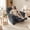 Dark Grey, variant on MCombo Triple Motor Power Swivel Glider Rocker Recliner Chair for Living Room & Nursery, Fabric, Dark Brown