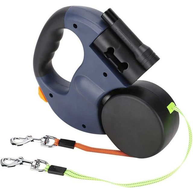 Correa para perros, correa de tracción extensible automática con cabezal de 2 x 3 m